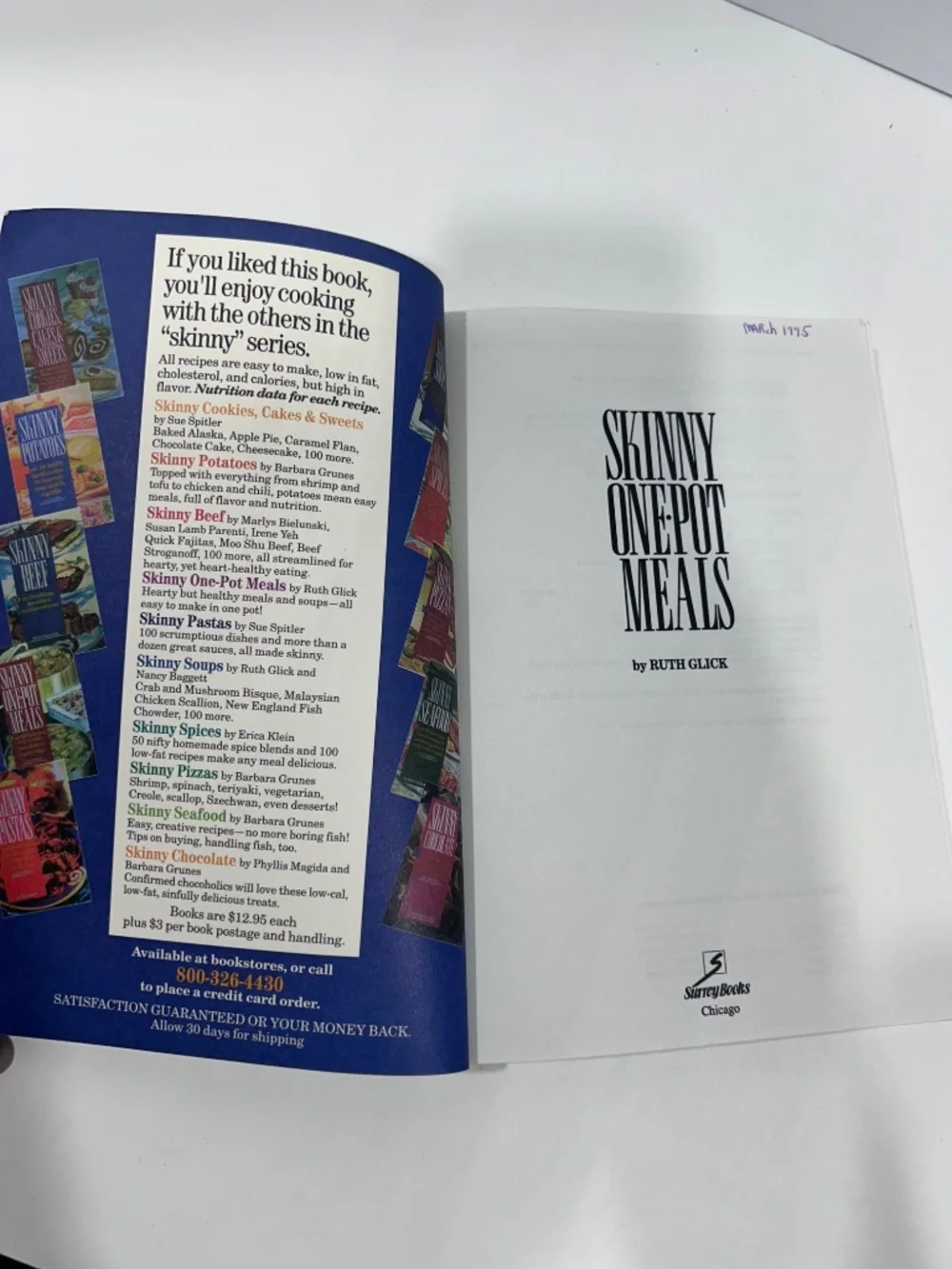 Vintage Weight Watchers Skinny One Pot Meals Food Recipe Cookbook 90s -Paperback